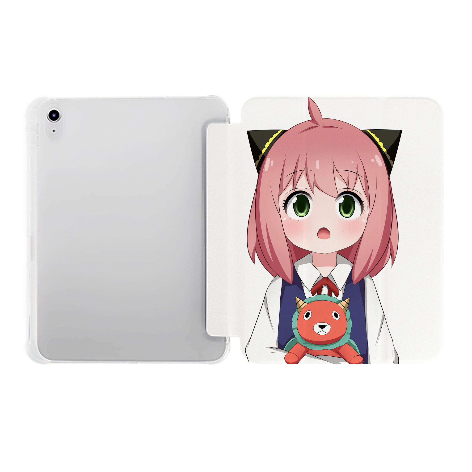 （画像用） SPY×FAMILY间谍家家酒 IPad ケース ペン収納付き 三つ折りスタンド PUレザー×シリコン 対応機種9.5/10.5/10.9インチ